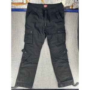 Matchstick Black Cargo Pants 5XL / 42